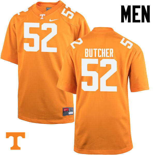 Men #52 Andrew Butcher Tennessee Volunteers College Football Jerseys-Orange